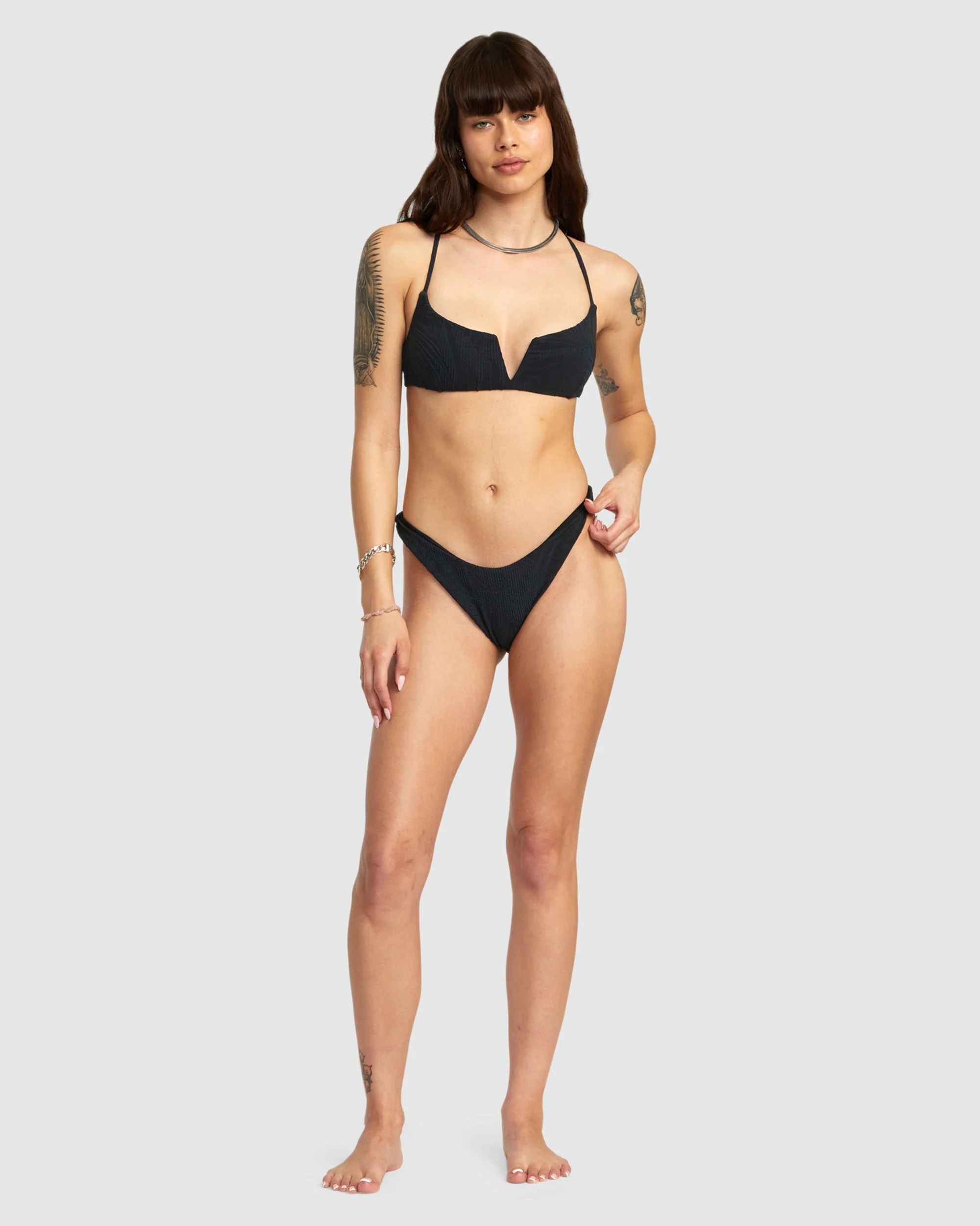 Womens Palm Grooves V Wire Crossback Bikini Top - Image 5